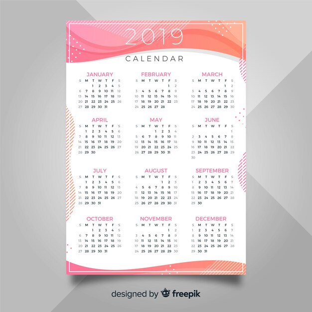 Kalender van 2019