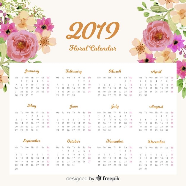 Kalender van 2019