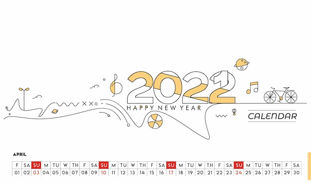 Gratis vector kalendersjabloon voor 2022 jaar huisstijl planner sjabloonontwerp.