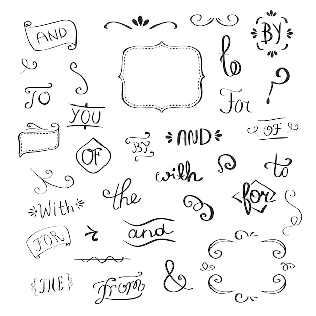 Gratis vector kalligrafie en belettering