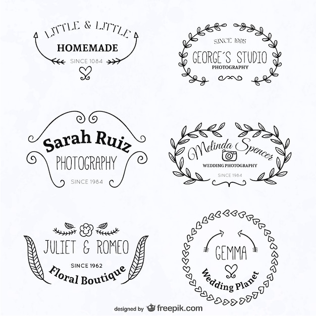 Gratis vector kalligrafische logo templates