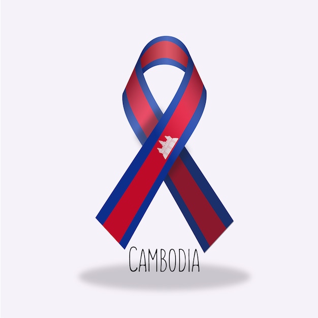 Kambodja vlag lint ontwerp
