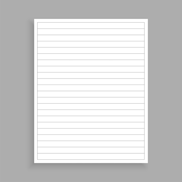 kantoorgereedschap, blank gelijnd papier voor notitieboeken