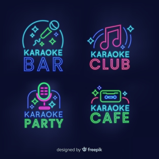 Karaoke club neonlicht collectie