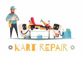 Gratis vector kart reparatie