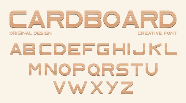 Kartonnen lettertype