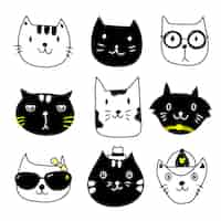 Gratis vector kat iconen collectie