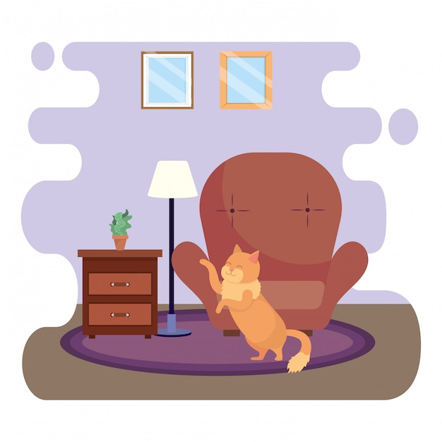 Gratis vector kattenbeeldverhaal