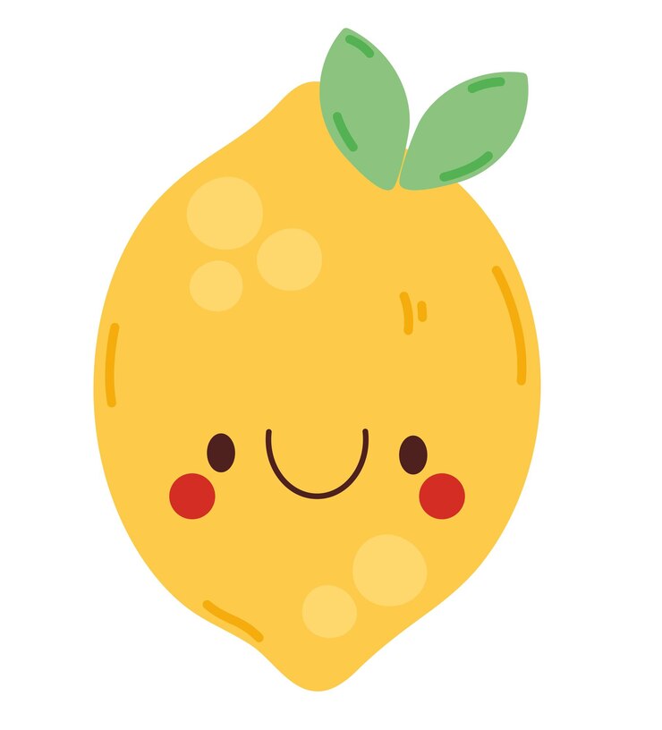 Kawaii gele citroen