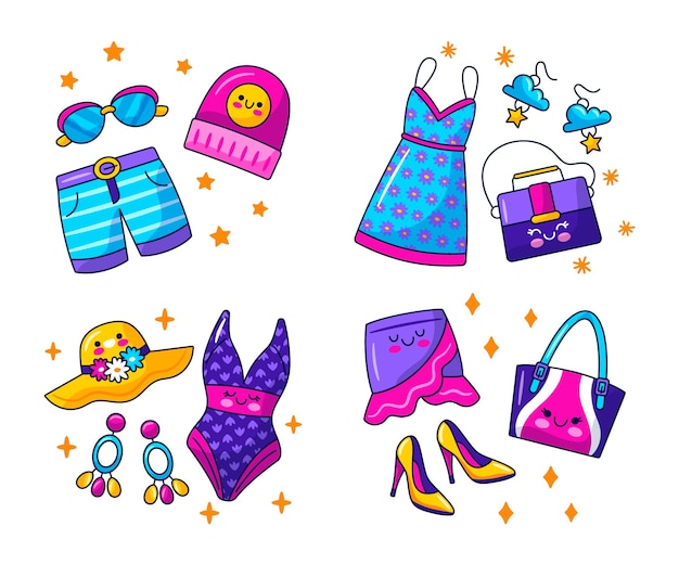 Kawaii kleding en accessoires stickers