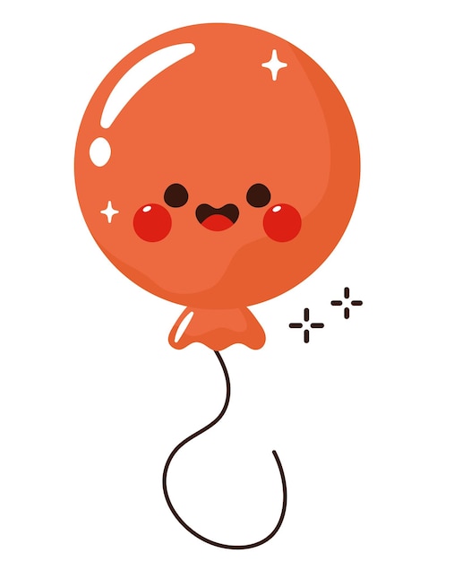 Gratis vector kawaii verjaardagsballon