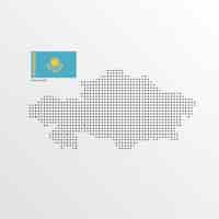Gratis vector kazakhastan kaartontwerp