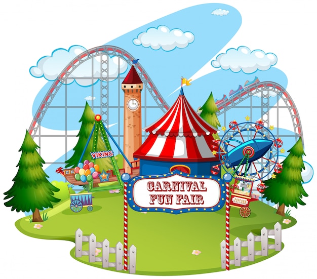 Gratis vector kermis pretpark