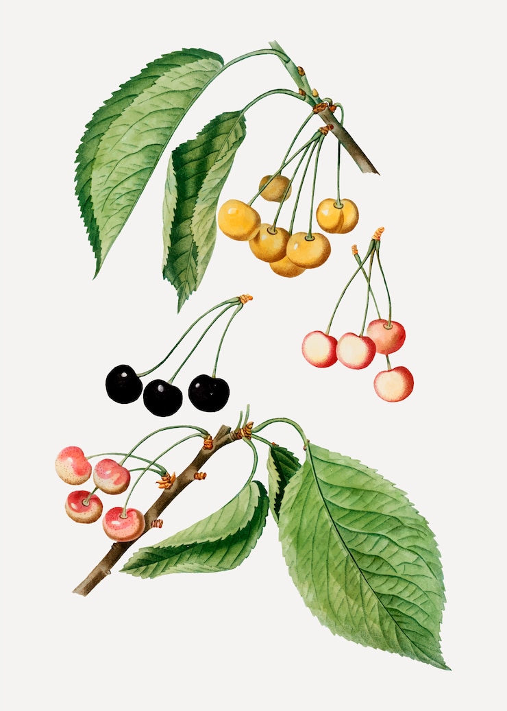 Gratis Vector kersenboomtak