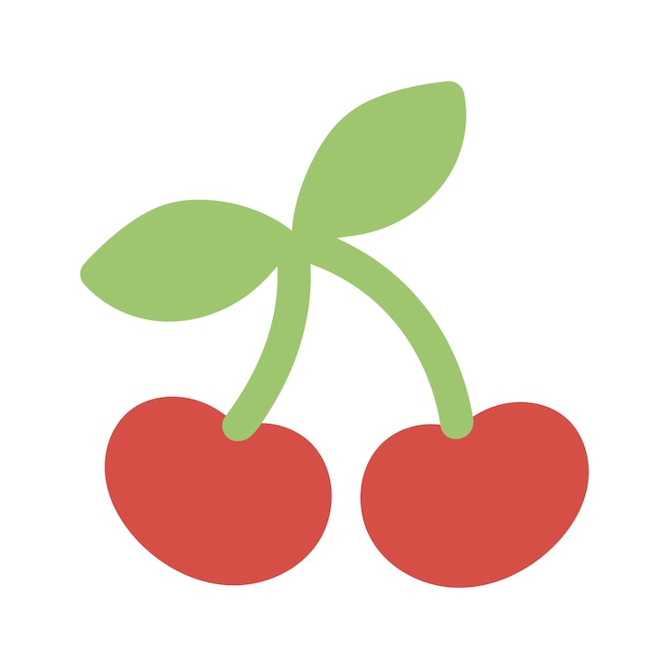 Gratis Vector kersenvruchten in platte stijl