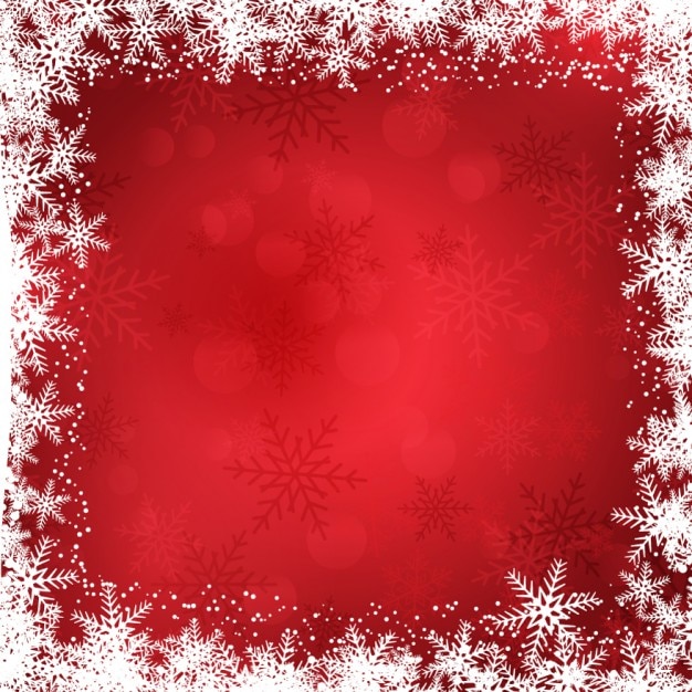 Kerst achtergrond met sneeuwvlokken grens