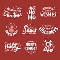 Gratis vector kerst badges