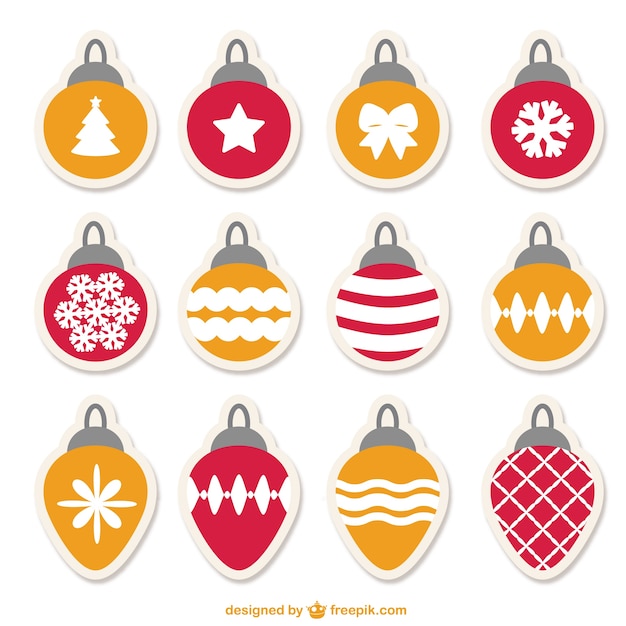 Gratis vector kerst ballen pakken