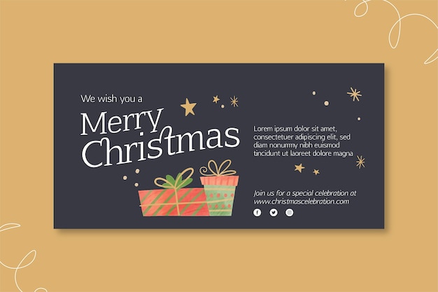 Gratis vector kerst banner concept