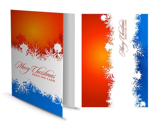 Kerst bi-fold flyer en poster folder boek skin cover template ontwerpen