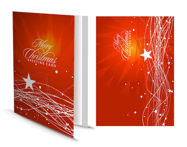 Gratis vector kerst bi-fold flyer en poster folder boek skin cover template ontwerpen