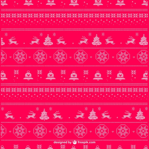 Kerst breien patroon vector