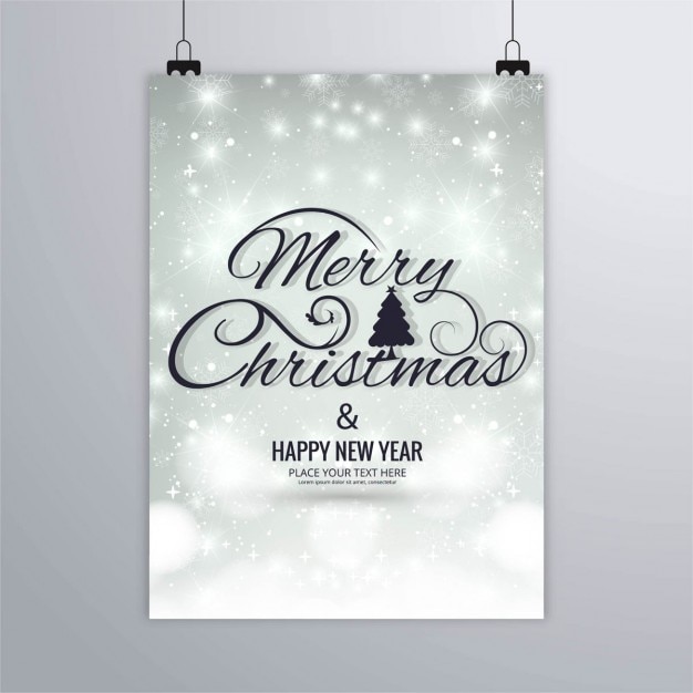 Gratis vector kerst brochure