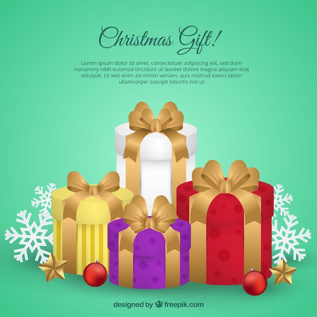 Gratis vector kerst cadeau achtergrond