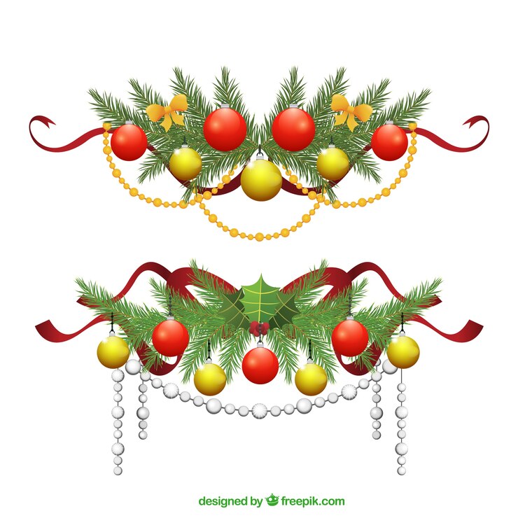 Gratis Vector kerst decoratie
