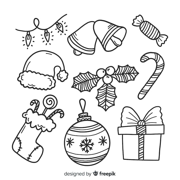 Gratis vector kerst element collectie