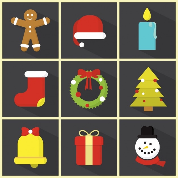 Gratis vector kerst elementen collectie