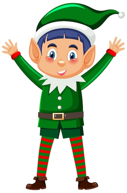 Gratis vector kerst elf stripfiguur