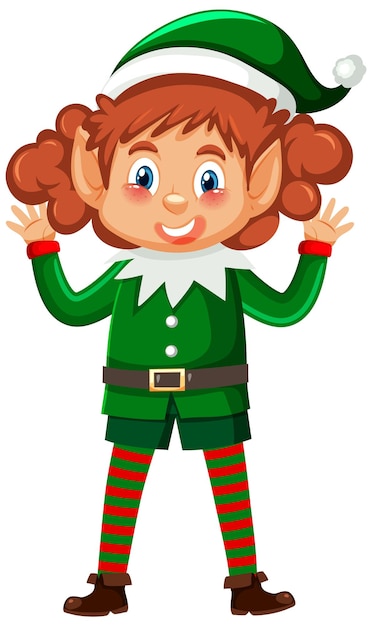 Gratis vector kerst elf stripfiguur