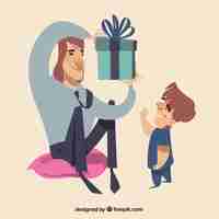 Gratis vector kerst familie concept