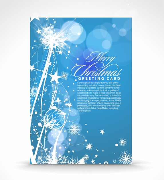 Gratis vector kerst flyer en poster folder boek skin cover template ontwerpen