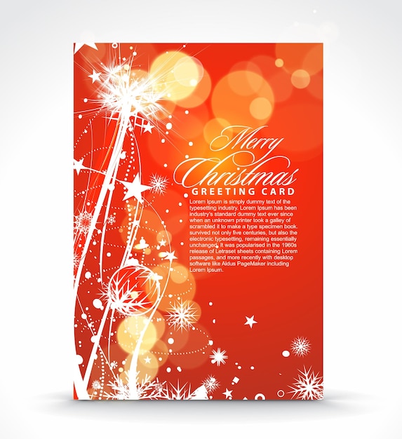 Gratis vector kerst flyer en poster folder boek skin cover template ontwerpen