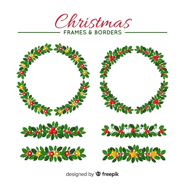 Kerst frames en grenzen collectie