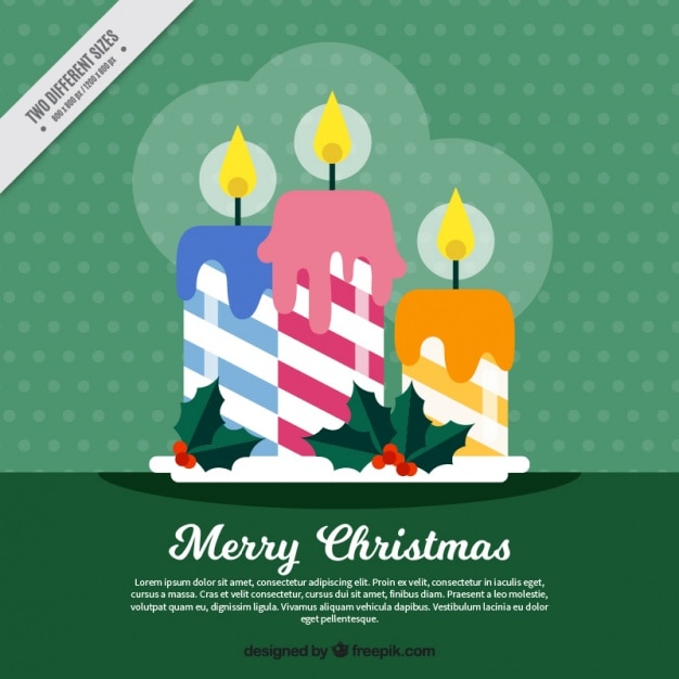 Gratis vector kerst gestreepte kaarsachtergrond