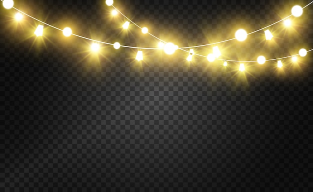 Kerst heldere, mooie lichten, s. gloeiende lichten voor het ontwerpen van xmas wenskaarten. slingers, lichte kerstversieringen.