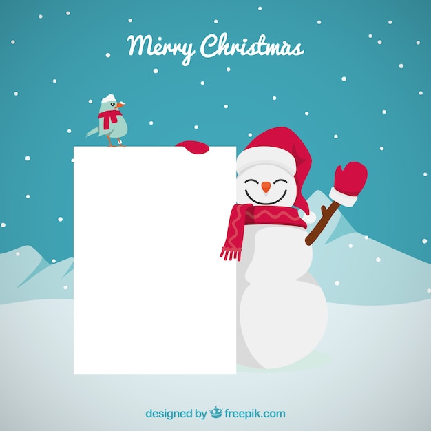 Gratis vector kerst karakter met brief achtergrond
