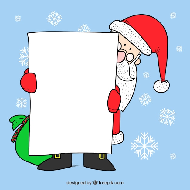 Gratis vector kerst karakter met brief achtergrond