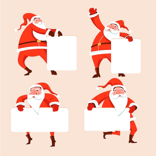 Gratis vector kerst karakter met lege banner