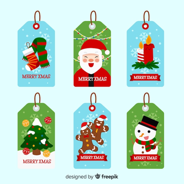 Kerst label en badge collectie