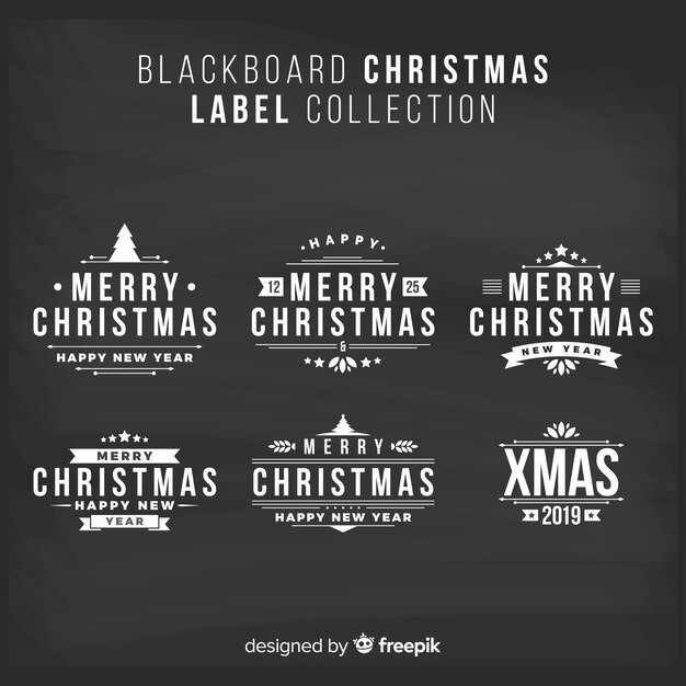 Kerst labels-collectie