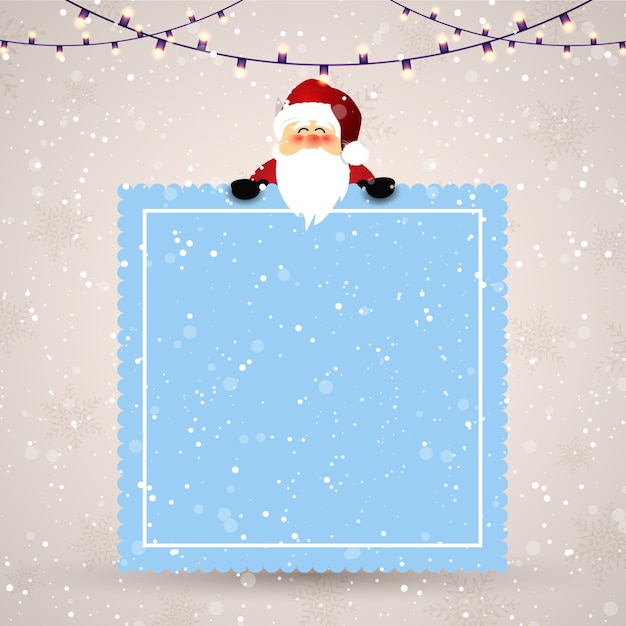 Gratis vector kerst met een schattig kerstman-ontwerp