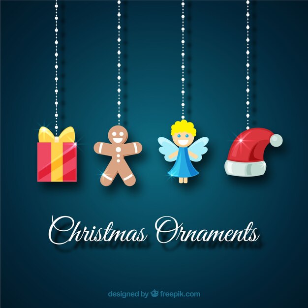 Kerst ornamenten achtergrond
