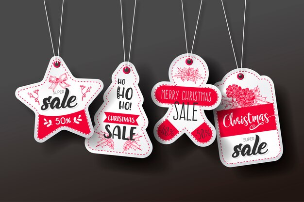 Merry christmas belettering in frame Vector | Gratis Download