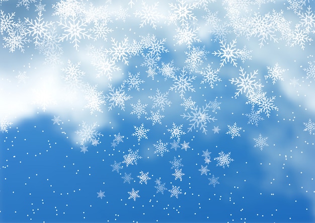 Gratis vector kerst sneeuw achtergrond