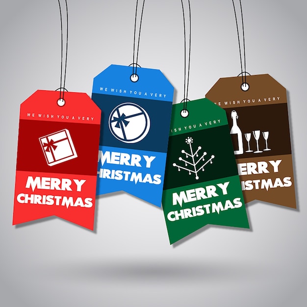 Gratis vector kerst tags