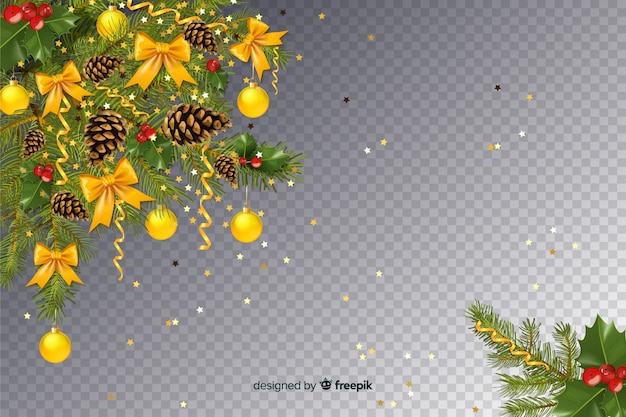 Gratis vector kerst transparante achtergrond